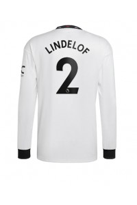 Manchester United Victor Lindelof #2 Fotballdrakt Borte Klær 2022-23 Lange ermer